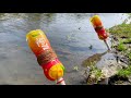 Amazing BIG Fish Catch With Plastic Bottle Hook Trap In River | Bottle Fishing