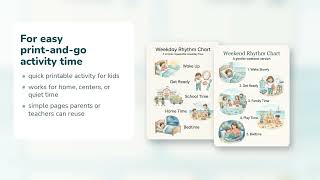 My Weekly Visual Rhythm | Visual Routine Chart for Kids | Printable PDF | Etsy | 10