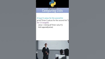 Comparing two lists in Python #pythonprogramming #listprogramming #Progamming