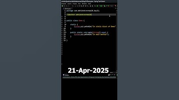 Day-111: This is WHY Static Blocks Exist! 🚀 Init Like a Pro #shorts #java