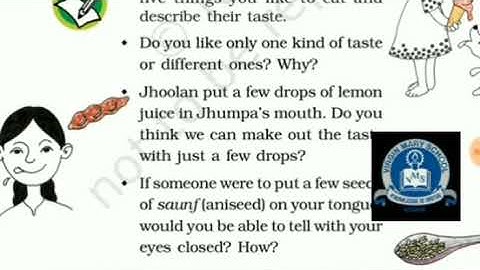 Class 5 Science Chapter 3: From tasting to digesting  Part 1