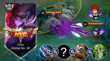 ABUSING THIS CHOU NEW BROKEN ONE SHOT BUILD PERFECT TO COUNTER META HEROES IN SOLO RANK 🔥🔥