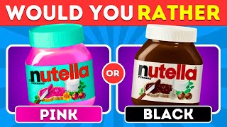 Would You Rather..? BLACK vs PINK Food 💗🖤