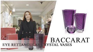 BACCARAT Eye Rectangular Crystal Vases