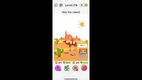 Braindom Level 276 Help the camel Answers and Solutions
