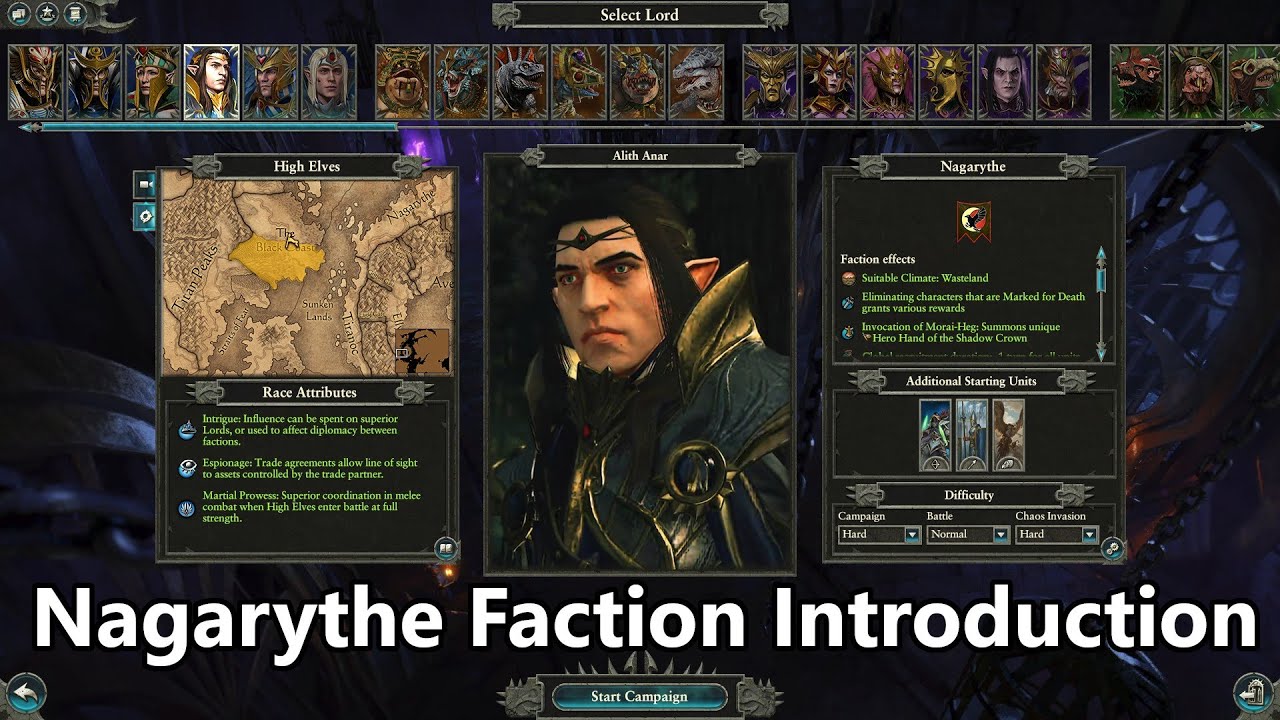 Nagarythe Faction Introduction - Total War: Warhammer II - YouTube