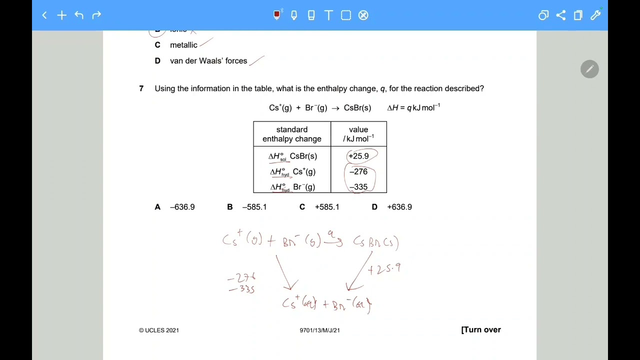 AS-Level Chemistry: May/June 2021 Paper 13