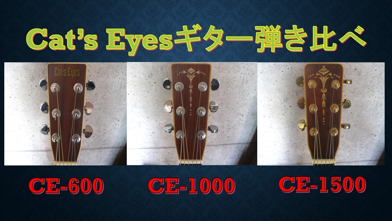 キャッツアイギターを徹底比較する（CE-600,CE-1000,CE-1500）