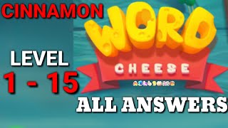 Word Cross Word Cheese CINNAMON 1-15 ALL ANSWERS screenshot 2