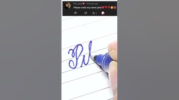 Pihu - Beautiful name in Cursive writing | Cursive writing for beginners | #shorts
