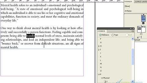 Adobe Indesign Tutorial in Tamil | Index