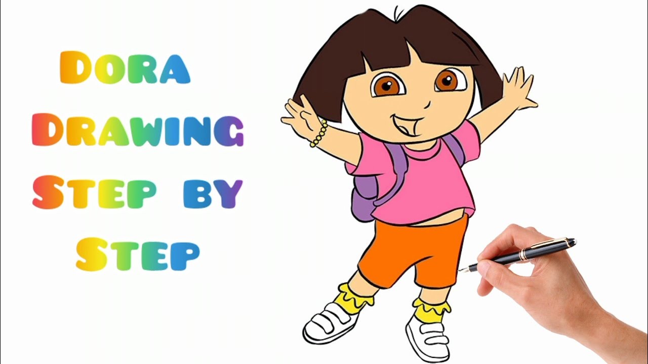 How to draw dora and the explorer || drawing cartoon || drawing ...