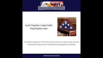 Burial Flag Box, Large Coffin Flag Display case