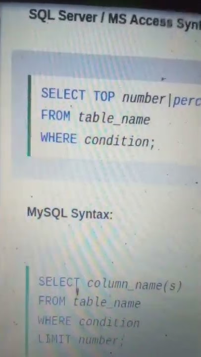 Select syntax in database sql server #shorts - YouTube