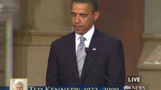 President Obama's Eulogy for Sen. Kennedy Part 1