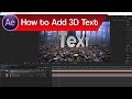 After Effects How to Use Camera Tracking | How to Add 3D Text in After Effects