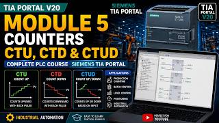 Siemens PLC Counters: CTU, CTD & CTUD in TIA Portal V20 | Module 5