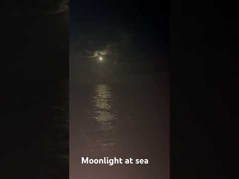 #thesea #waves#peaceful #cruise #tranquality #ocean #northsea #norway #moon #moonlight #holidays