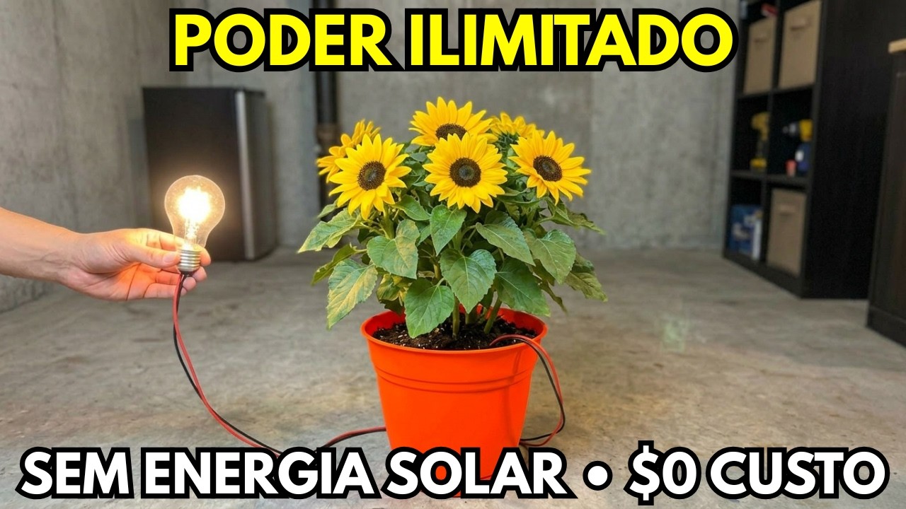 Cultive eletricidade ilimitada em um vaso. $0. Sem energia solar. Segredo de 5 minutos