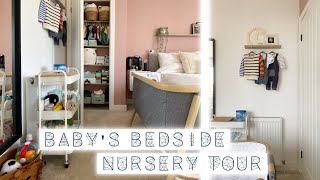BABY'S BEDSIDE NURSERY TOUR || Baby's Room Tour || Small Spaces || UK Mum