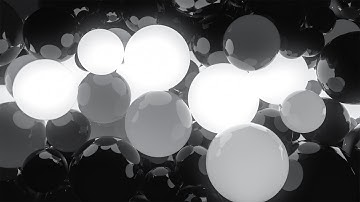 Bright Balls 3D Animation Loop Background Free - 4K / No Copyright / Relaxing Music ( Cinema 4D )