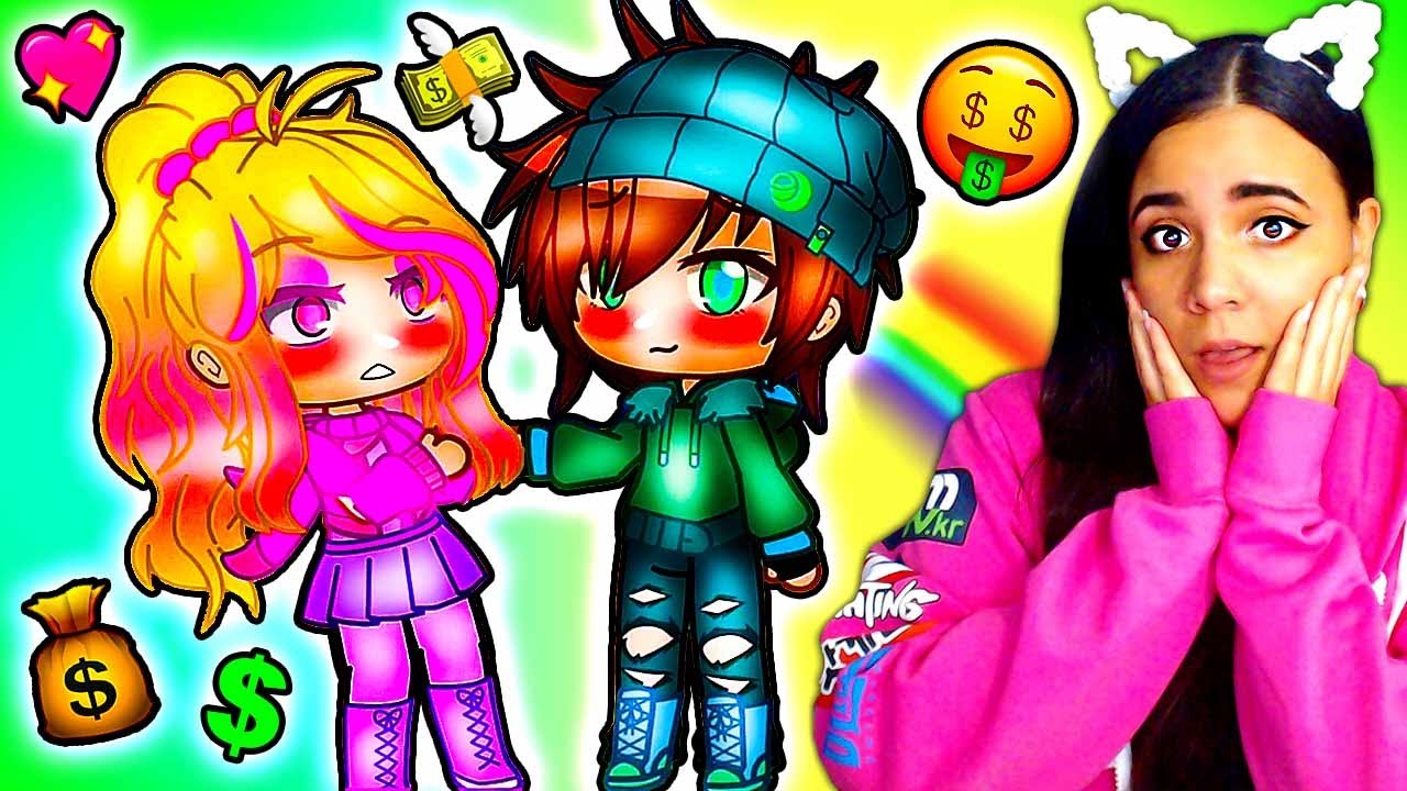 The RICH Girl That Fell In Love With A POOR Boy 🤑💸💰 Gacha Club Mini Movie Love Story Reaction