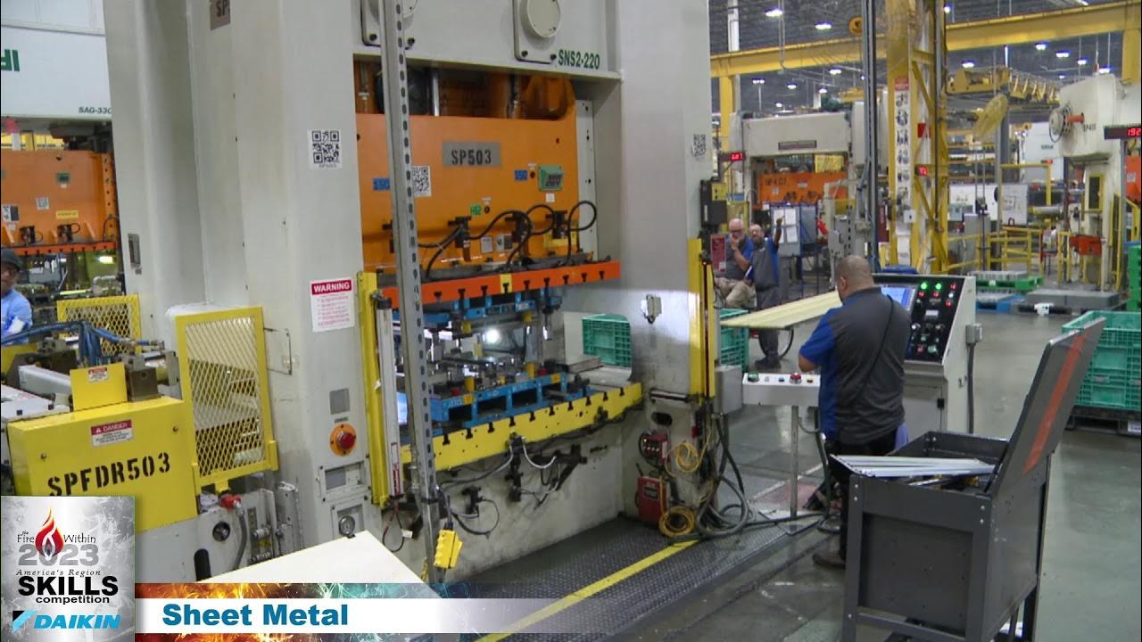 Daikin 2023 Sheet Metal Skills Competition Tuesday YouTube