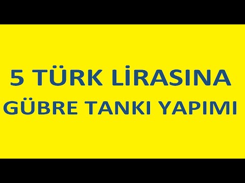 Venturi pompasi ile 5 tl ye gübre tankı