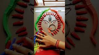 Maa kali ka Creative Art | Easy And Simple unique Art #viral #youtubeshorts #unique #art #maakali