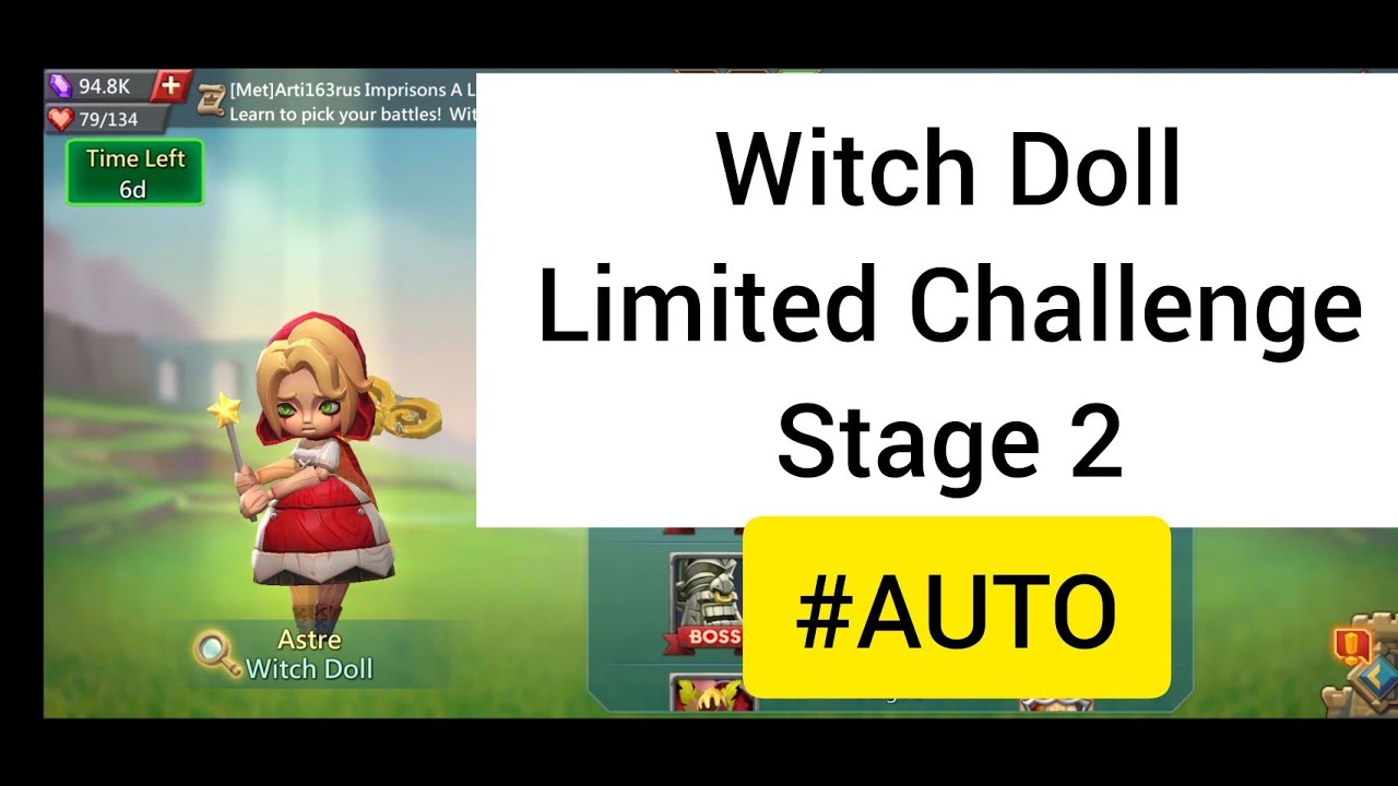 Witch Doll Stage 2 Fully Automatic | F2P Hero's | Lords Mobile | Rose Knight