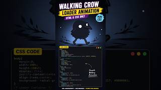 #video #uidesign  #css Pure CSS Bird Walking Animation | HTML CSS Tutorial #java #programming #ui