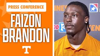 Tennessee football's QB1 Faizon Brandon speaks to the media for the first time after winning the job
