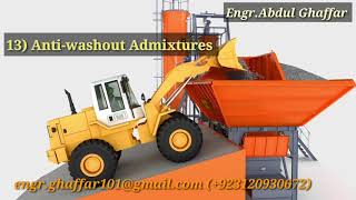 Types of Admixtures used in concrete.|construction|concrete|Chemicals| Part-3