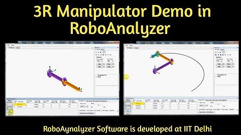 Simulation  of a 3RRR planar arm in RoboAnalyzer software