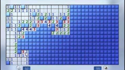 Playing minesweeper expert difficulty without flags