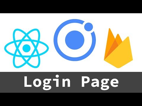 Ionic + React + Firebase #13: Creating Login Page