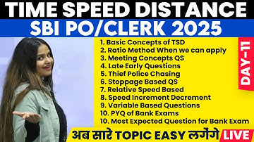 Time Speed Distance Tricks & Shortcuts | Basic to Advance for SBI & IBPS RRB 2025 |Minakshi Varshney