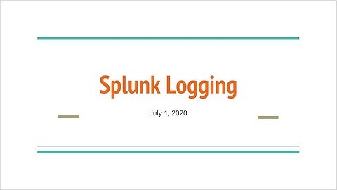 Splunk Logging via Http Event Collector