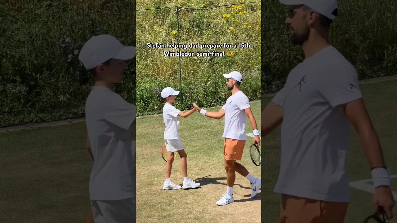 Novak’s favourite hitting partner 🥺