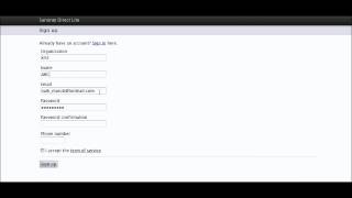 Sunoray Direct Lite - Sign up demo