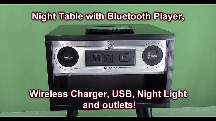 Webetop Bedside Table with Night Light, Wireless Charger, USB, 120V Outlets, Bluetooth Player REVIEW