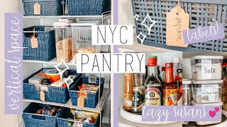 Creating our NYC Pantry | Small Pantry Organization | NO PANTRY Kitchen | This and Nat