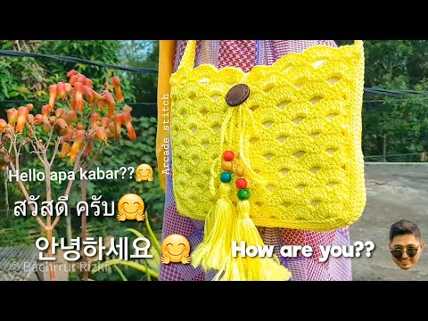 Tutorial Merajut Tas Webe Motif Spike by Narwastu Handmade.. 