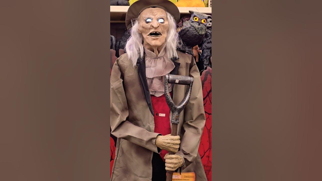 The Home Depot Gravedigger Animatronic Halloween 2024 shorts new