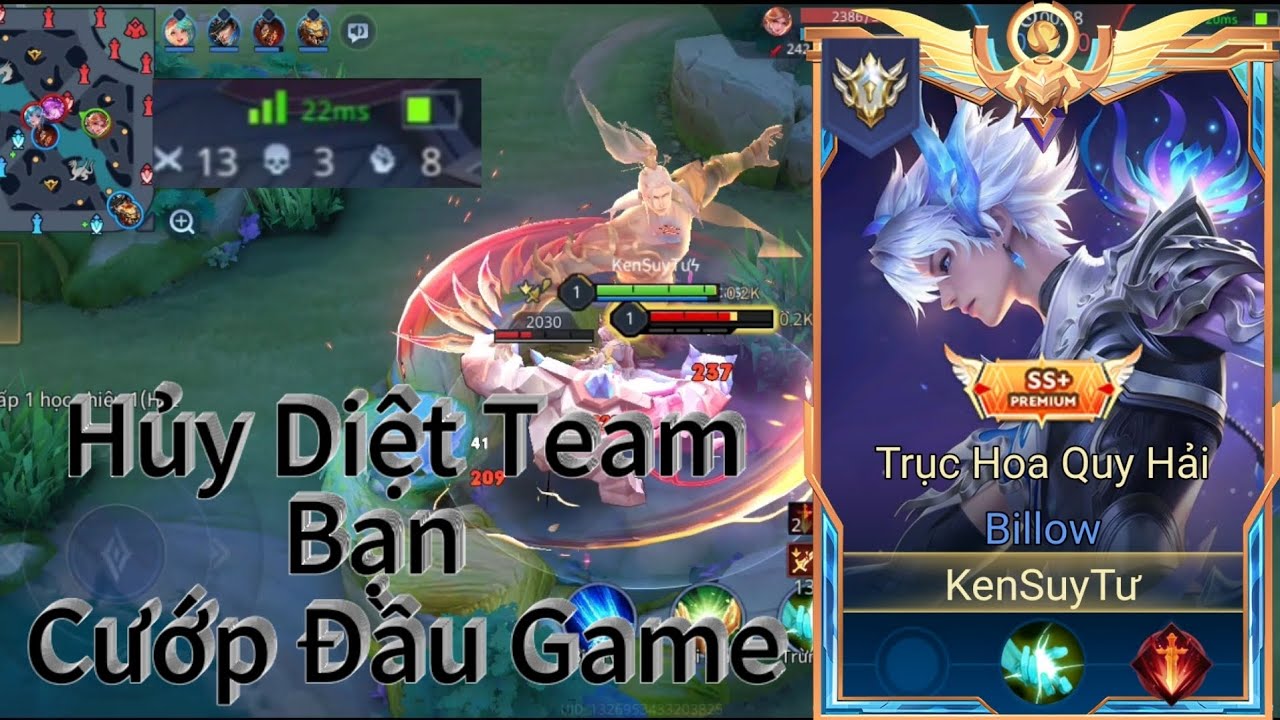Liên Quân | Cướp Đầu Game Và Màn Múa Billow Mãn Nhãn Hủy Diệt Team Bạn  Với KDA Siêu Đẹp