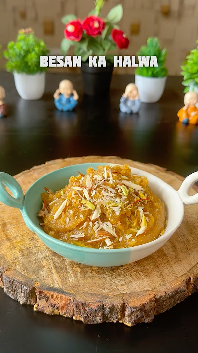 Trending recipe of Besan Ka Halwa #shorts #recipe #dessert #halwa
