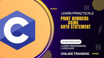 print numbers using goto statement in c language || c language || learn programing language
