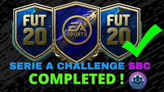 FIFA 20│SERIE A CHALLENGE SBC 2 EASIEST AND CHEAPEST METHOD