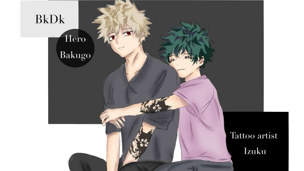 Tattoo Artist Deku and Hero Bakugou texting story (BkDk)