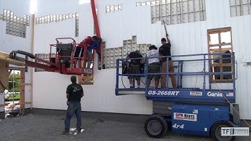 Insulated Concrete Forms Tall Wall Pouring by TF Forming Systems